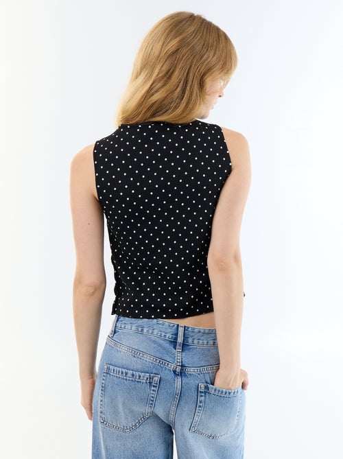 Top en maille gaufrée sans manches - Kiabi Top en maille gaufrée sans manches - Kiabi