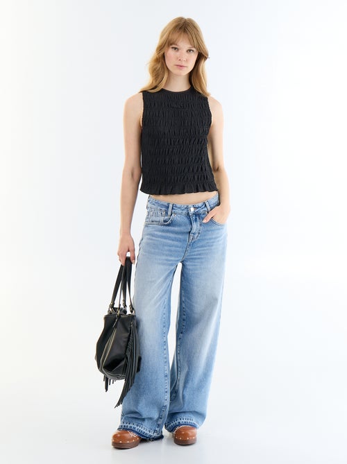 Top en maille gaufrée sans manches - Kiabi Top en maille gaufrée sans manches - Kiabi