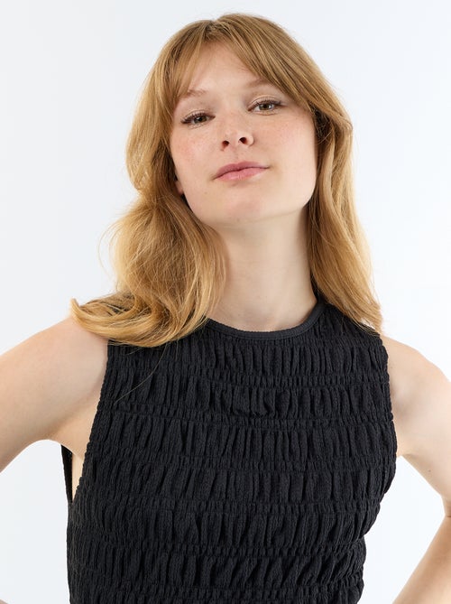 Top en maille gaufrée sans manches - Kiabi Top en maille gaufrée sans manches - Kiabi
