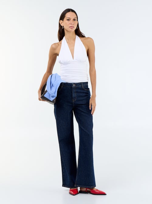 Top en matière stretch tour de cou - Kiabi