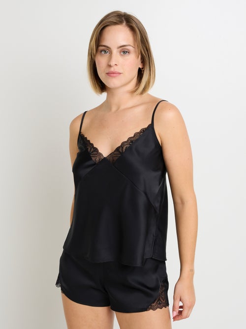 Top en satin et dentelle Femme - RougeGorge Lingerie - Kiabi