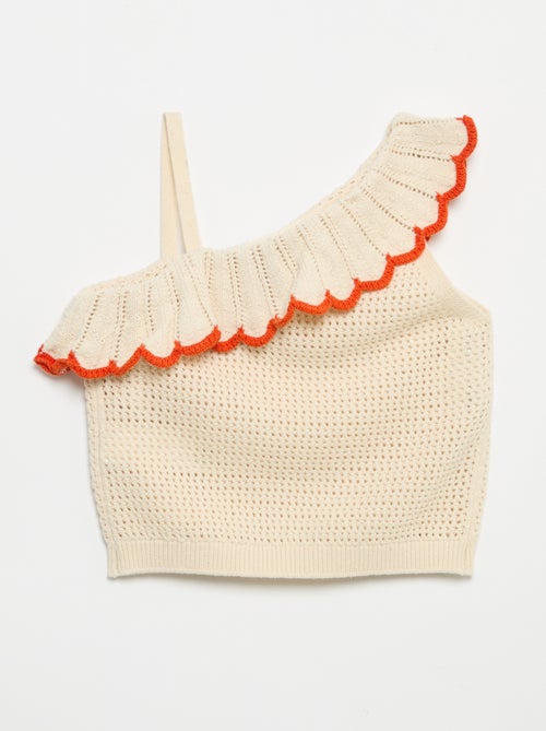 Top en tricot à col asymétrique - Kiabi Top en tricot à col asymétrique - Kiabi
