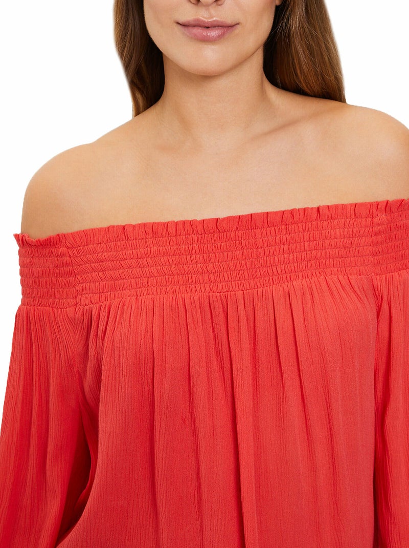 Top épaules nues Summer Kapsel Rouge - Kiabi