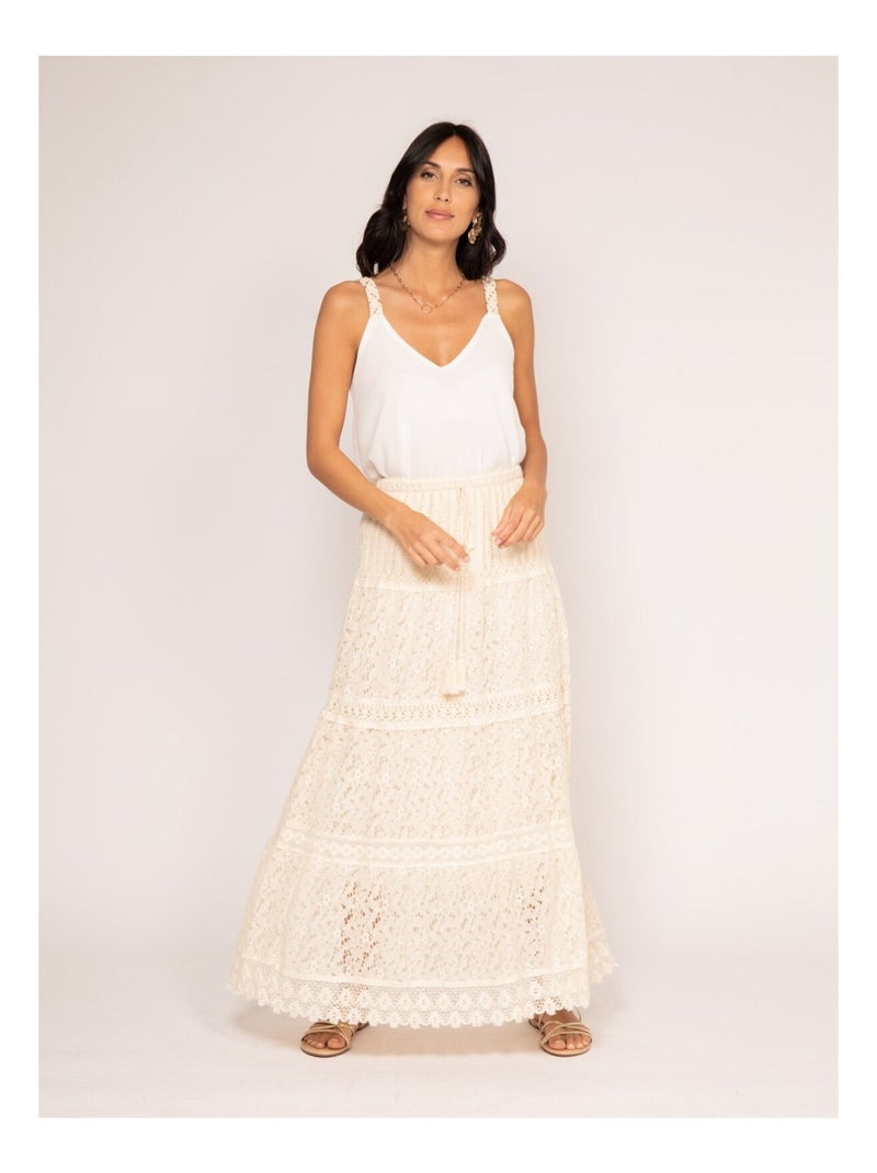 Top évasé à bretelles FIDEL Blanc - Kiabi