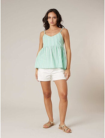 Top femme à bretelles en coton 'Deeluxe'