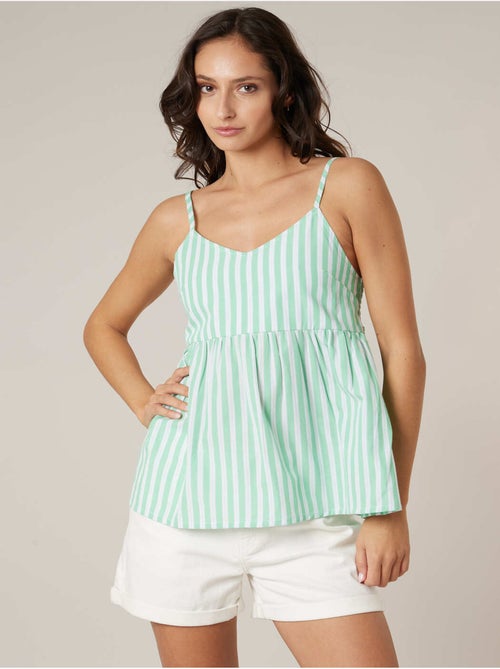 Top femme à bretelles en coton 'Deeluxe' - Kiabi