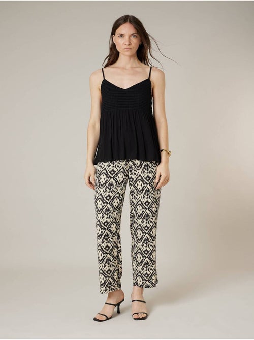 Top femme à bretelles smocké effet crochet 'Deeluxe' - Kiabi