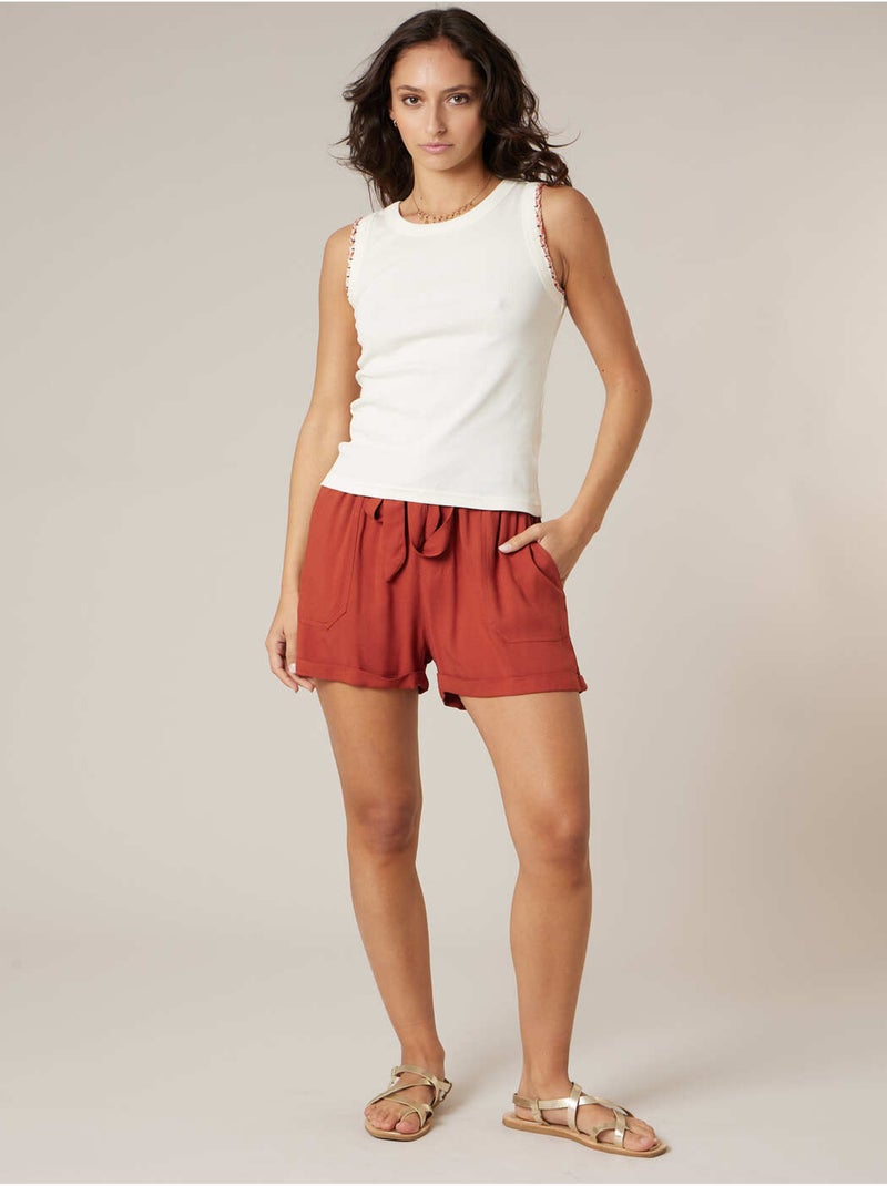 Top femme en coton 'Deeluxe' Blanc - Kiabi