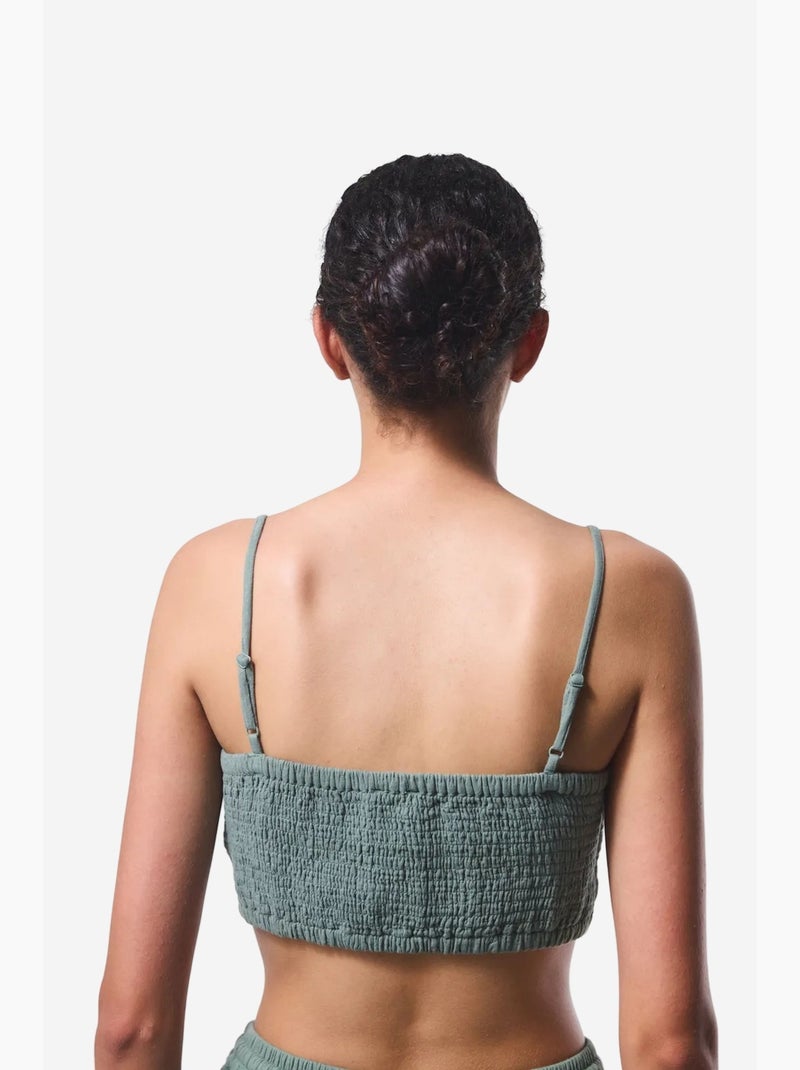 Top femme kio en lin penti Vert menthe - Kiabi