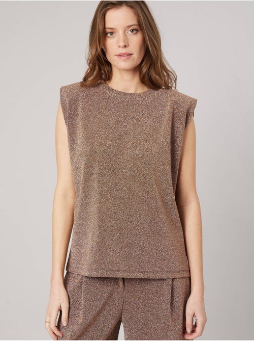 Top femme sans manches maille brillante 'deeluxe' - Kiabi Top femme sans manches maille brillante 'deeluxe' - Kiabi
