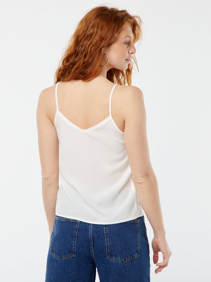 Top fines bretelles Blanc - Kiabi
