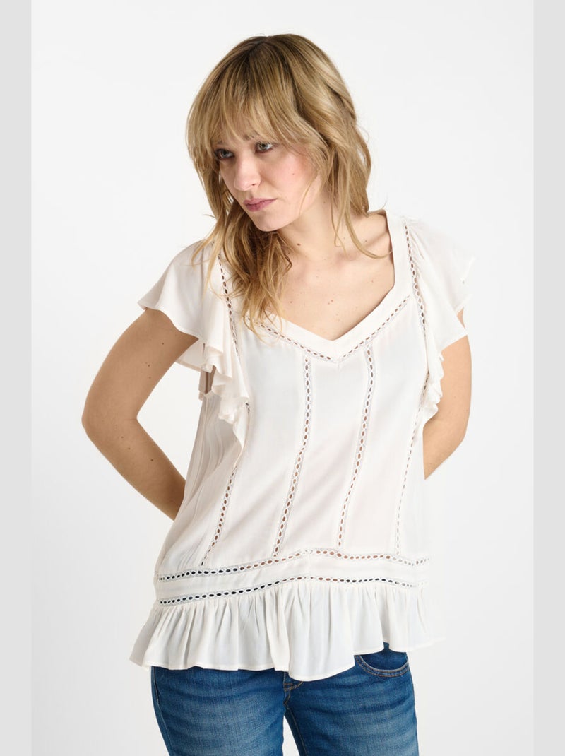 Top FLOMA 'Le Temps Des Cerises' Blanc - Kiabi