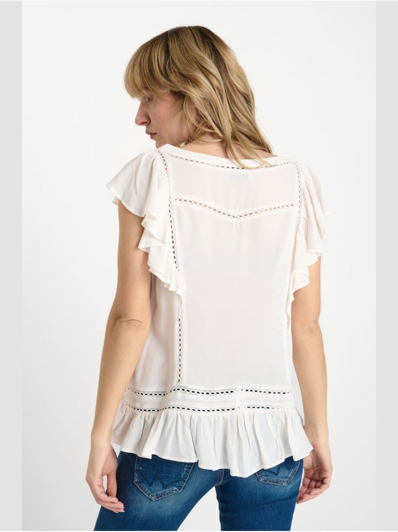 Top floma 'le temps des cerises' Blanc - Kiabi