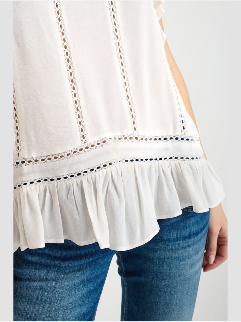 Top floma 'le temps des cerises' Blanc - Kiabi