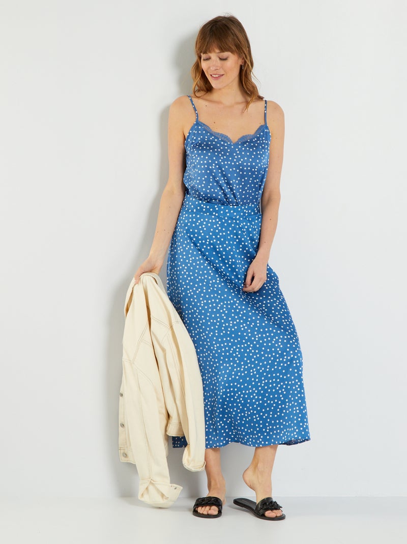 Top fluide Bleu à pois - Kiabi