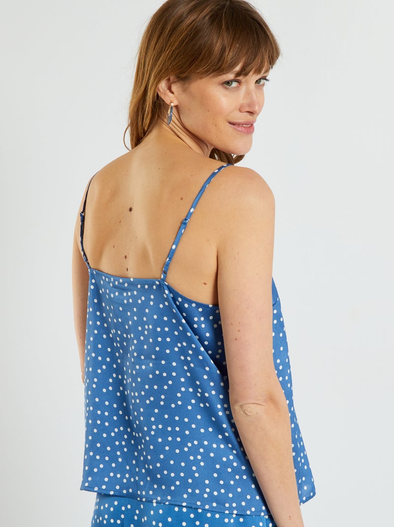 Top fluide Bleu à pois - Kiabi