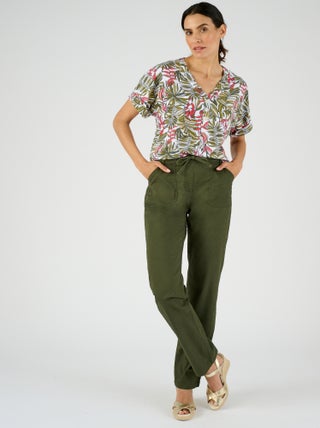 Top fluide Climatyl uni ou esprit tropical - Damart