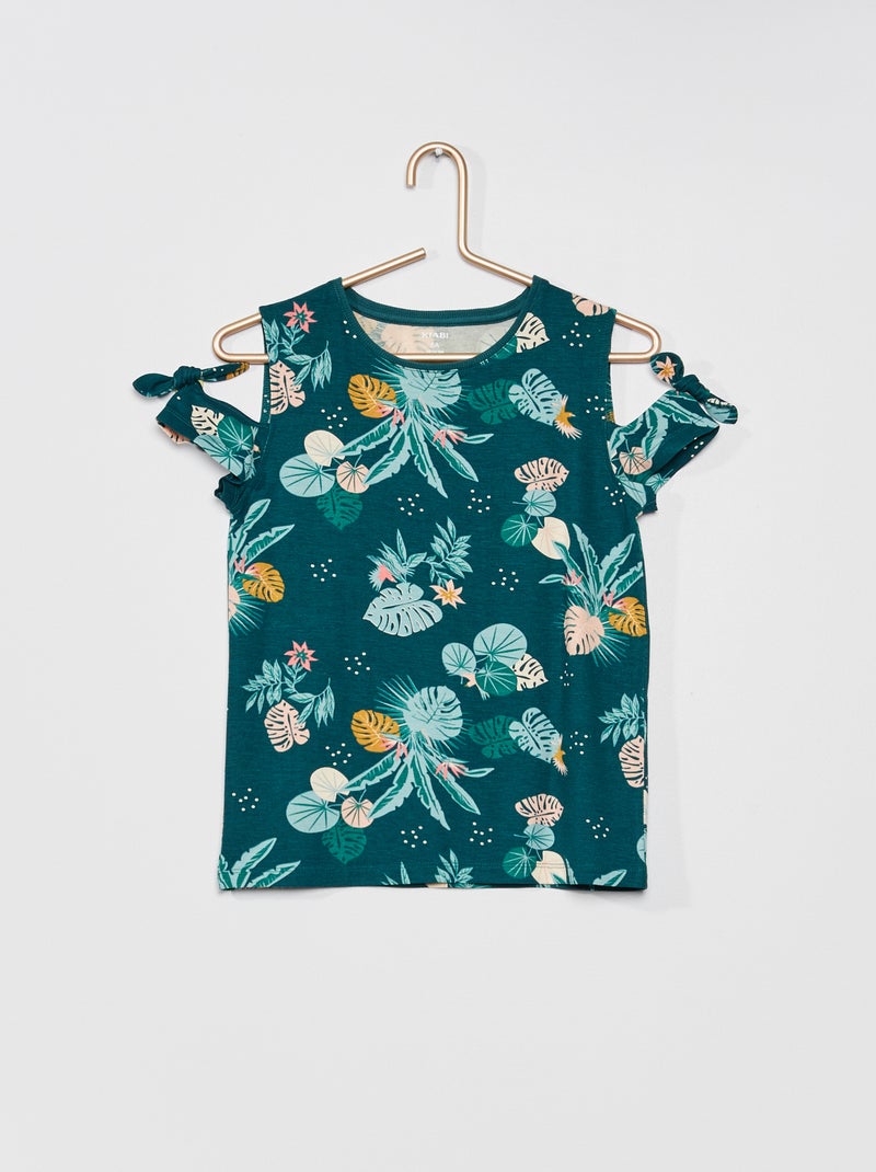 Top fluide esprit 'jungle' Vert - Kiabi