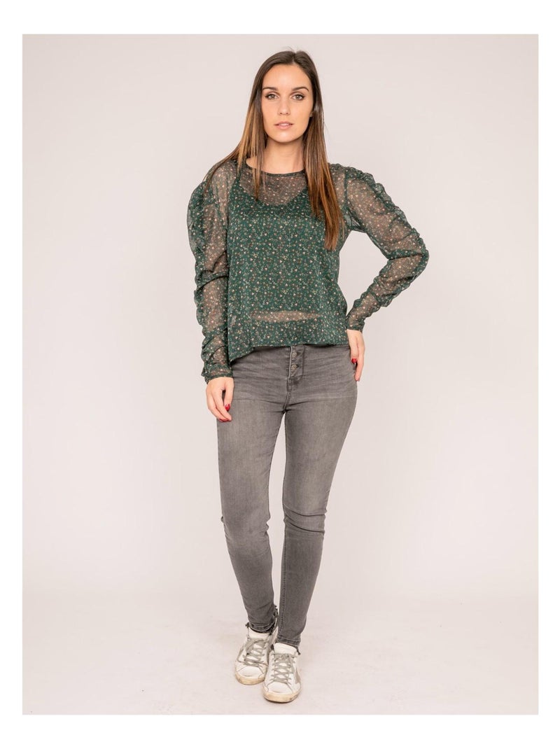 Top fluide imprimé FELOMENE Vert - Kiabi