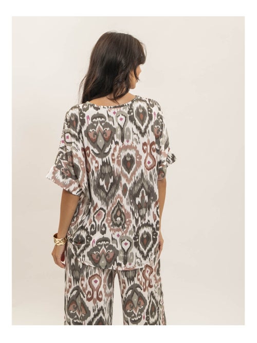 Top fluide manches courtes motifs FLORINE - Kiabi