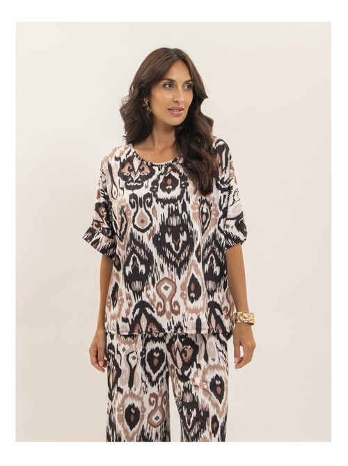 Top fluide manches courtes motifs FLORINE - Kiabi