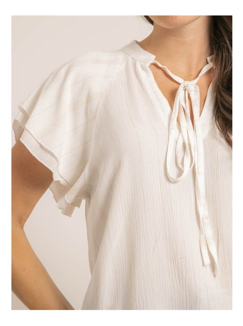 Top fluide manches courtes volantées FABEA - Kiabi