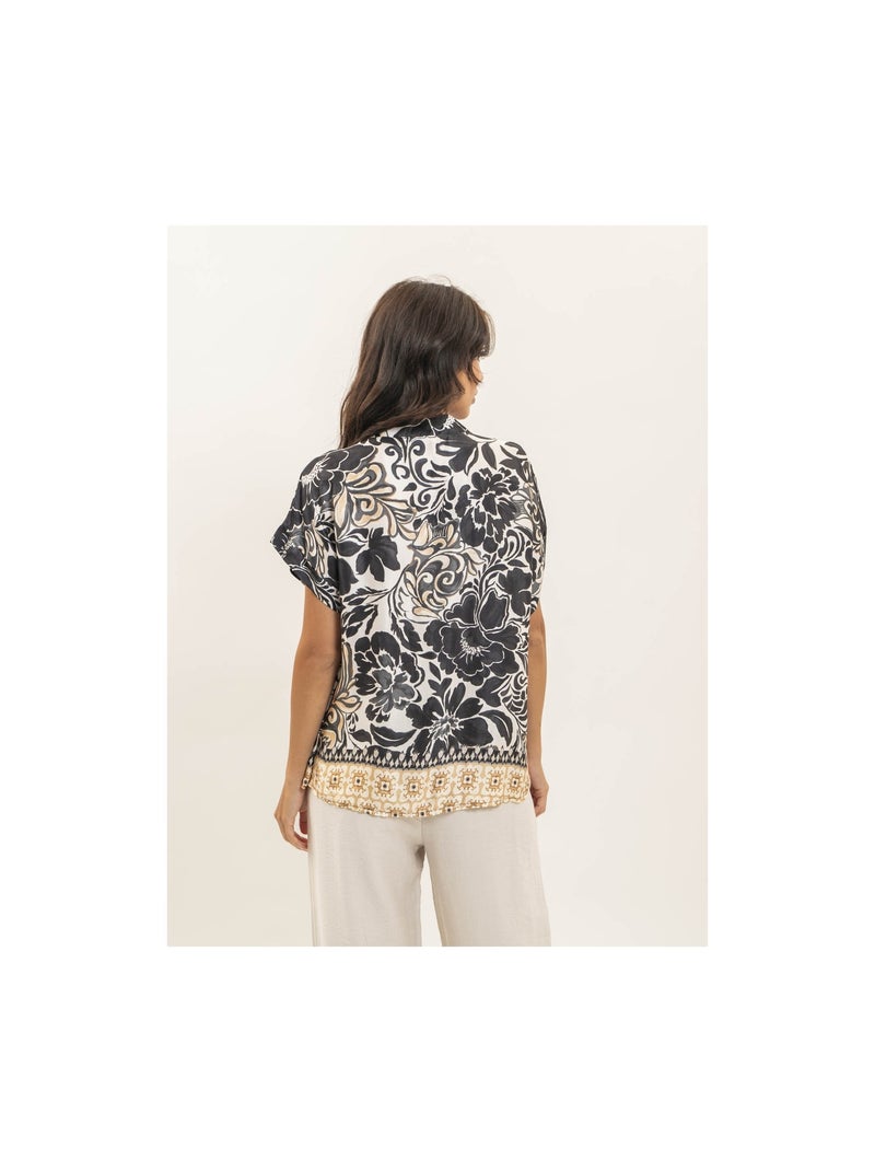 Top fluide motifs FALBANE Noir - Kiabi