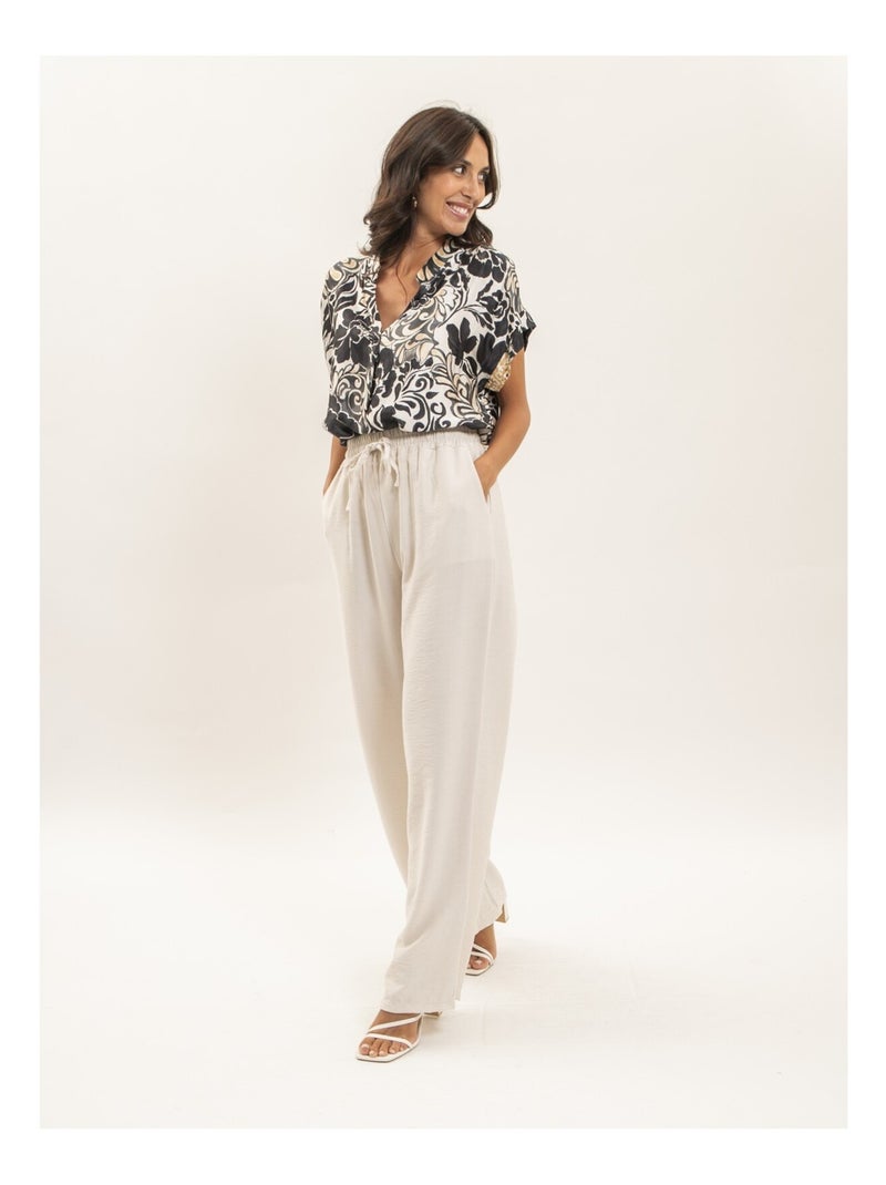 Top fluide motifs FALBANE Noir - Kiabi