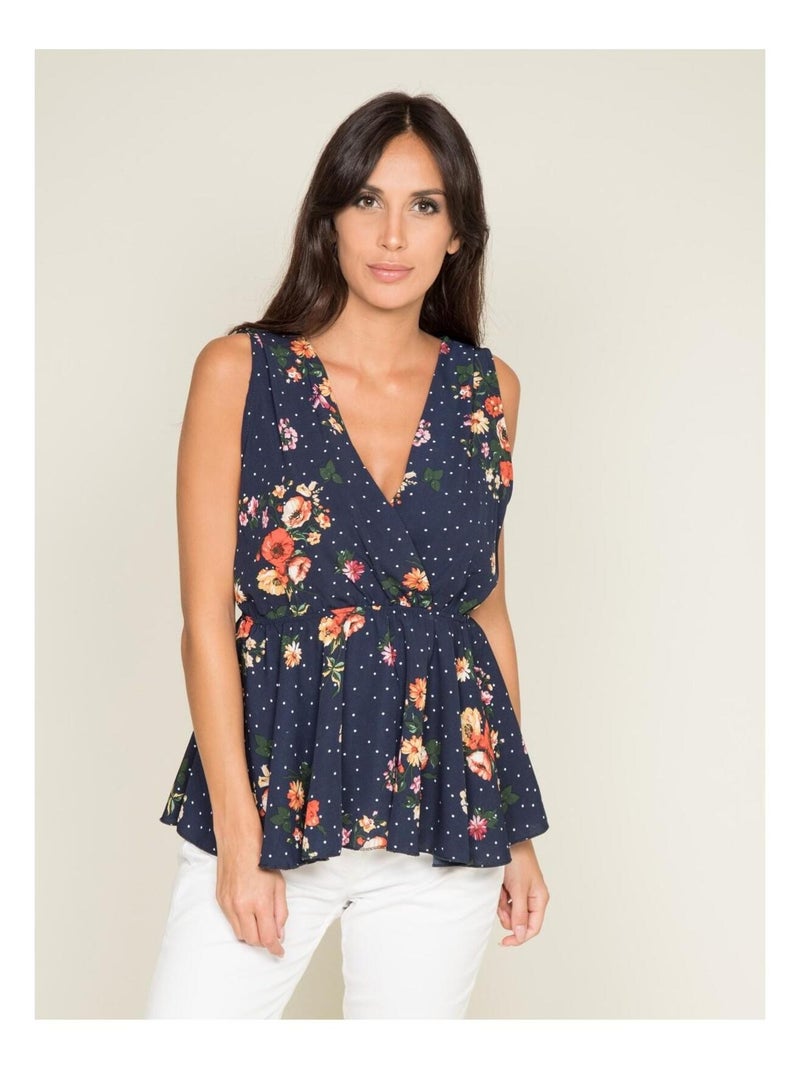 Top fluide motifs FIZZA Bleu foncé - Kiabi