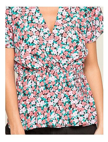 Top fluide motifs FUSHIA