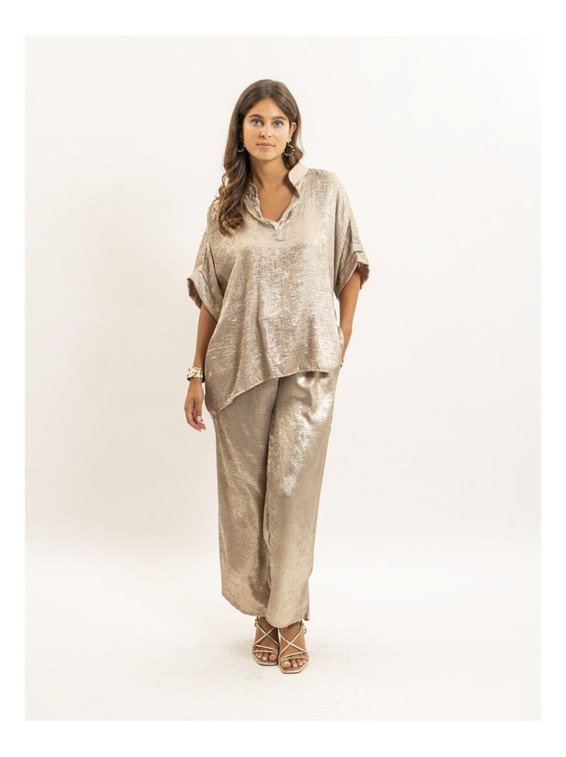 Top fluide oversize FORTESS Noir Doré - Kiabi