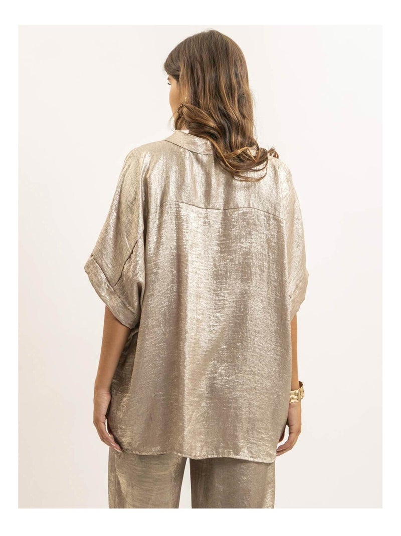 Top fluide oversize FORTESS Noir Doré - Kiabi