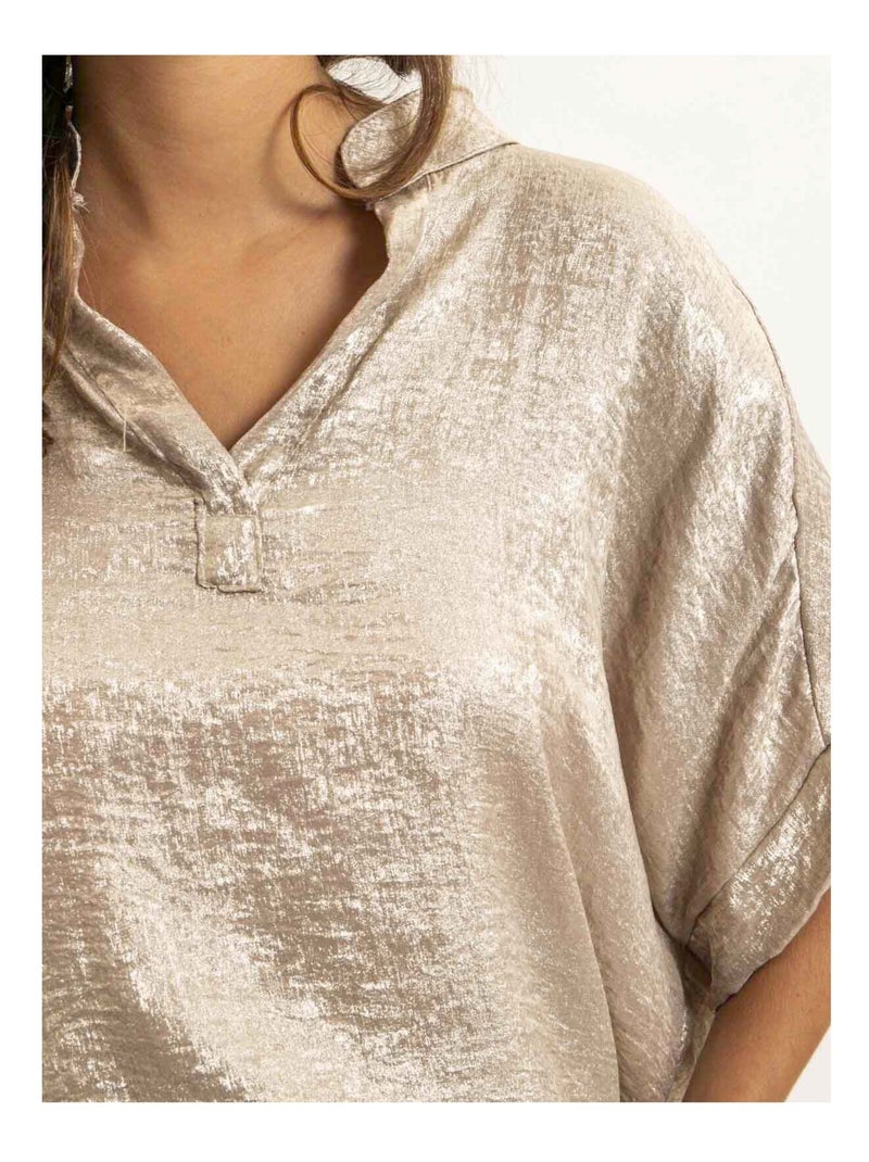 Top fluide oversize FORTESS Noir Doré - Kiabi