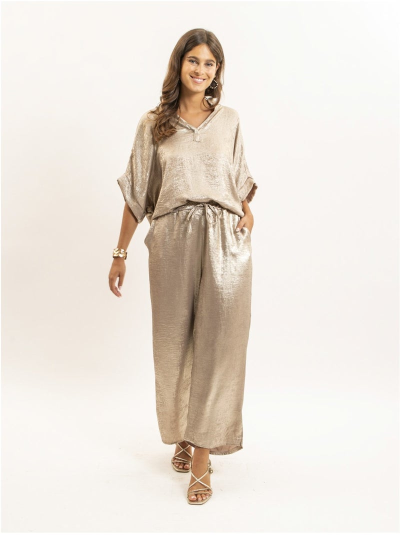 Top fluide oversize FORTESS Noir Doré - Kiabi