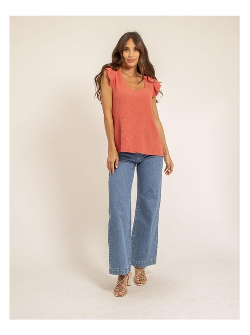 Top gaze de coton FAMELIE - Kiabi