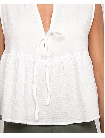 Top gaze de coton FROZETTE