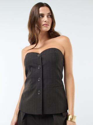 Top gilet style garçon de café