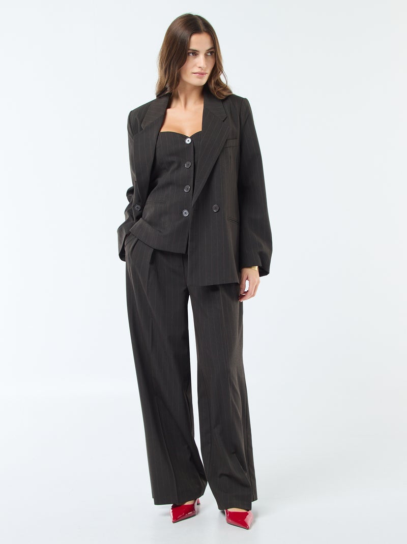 Top gilet style garçon de café Marron - Kiabi