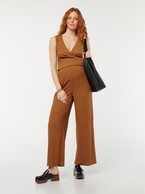 Top grossesse sans manches en maille crêpe - Kiabi