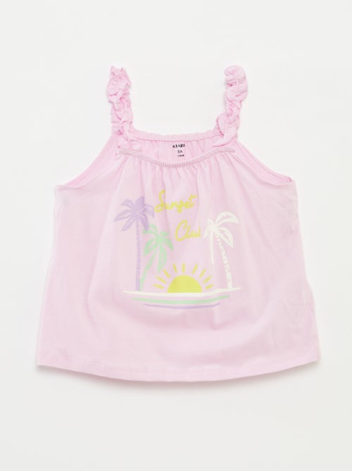 Top imprimé à bretelles volantées - Kiabi