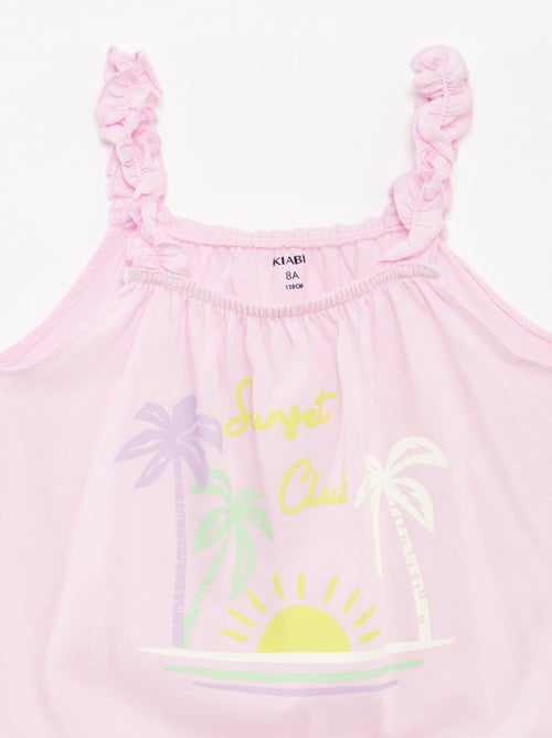 Top imprimé à bretelles volantées - Kiabi