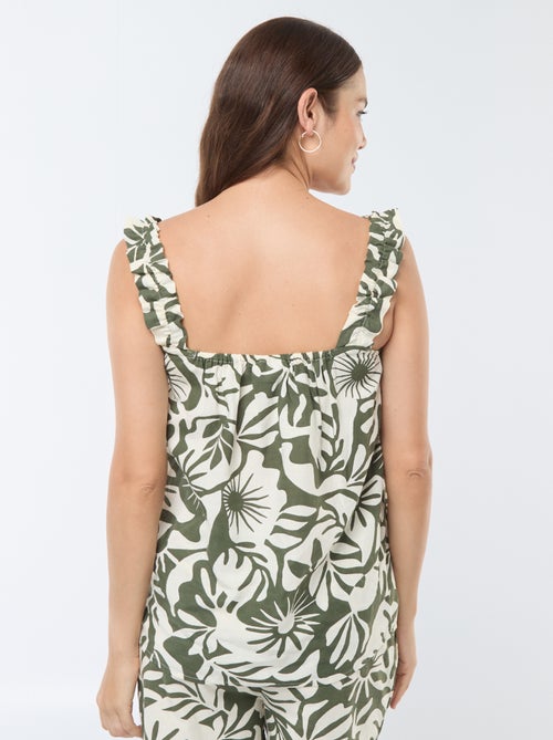 Top imprimé feuillage 'Only Maternity' - Kiabi