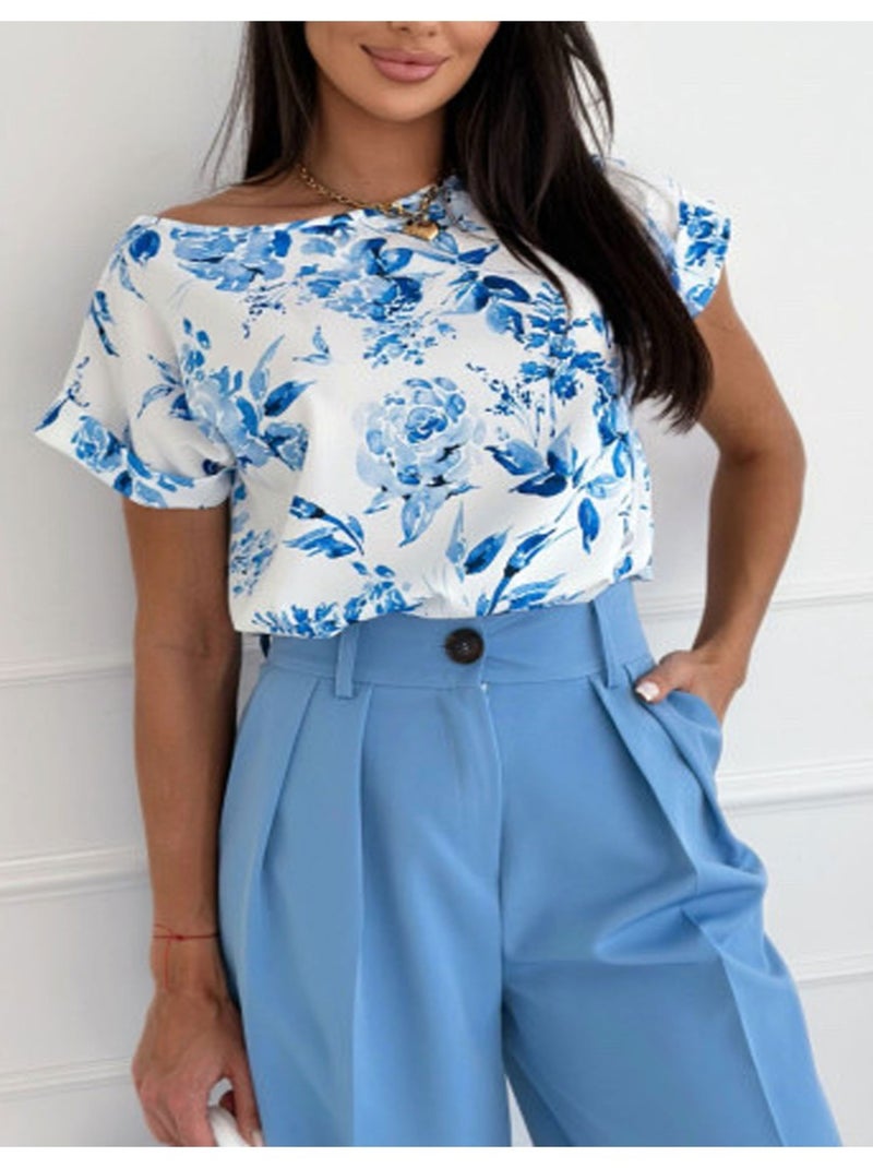 Top Kebello Blanc Blanc Bleu - Kiabi