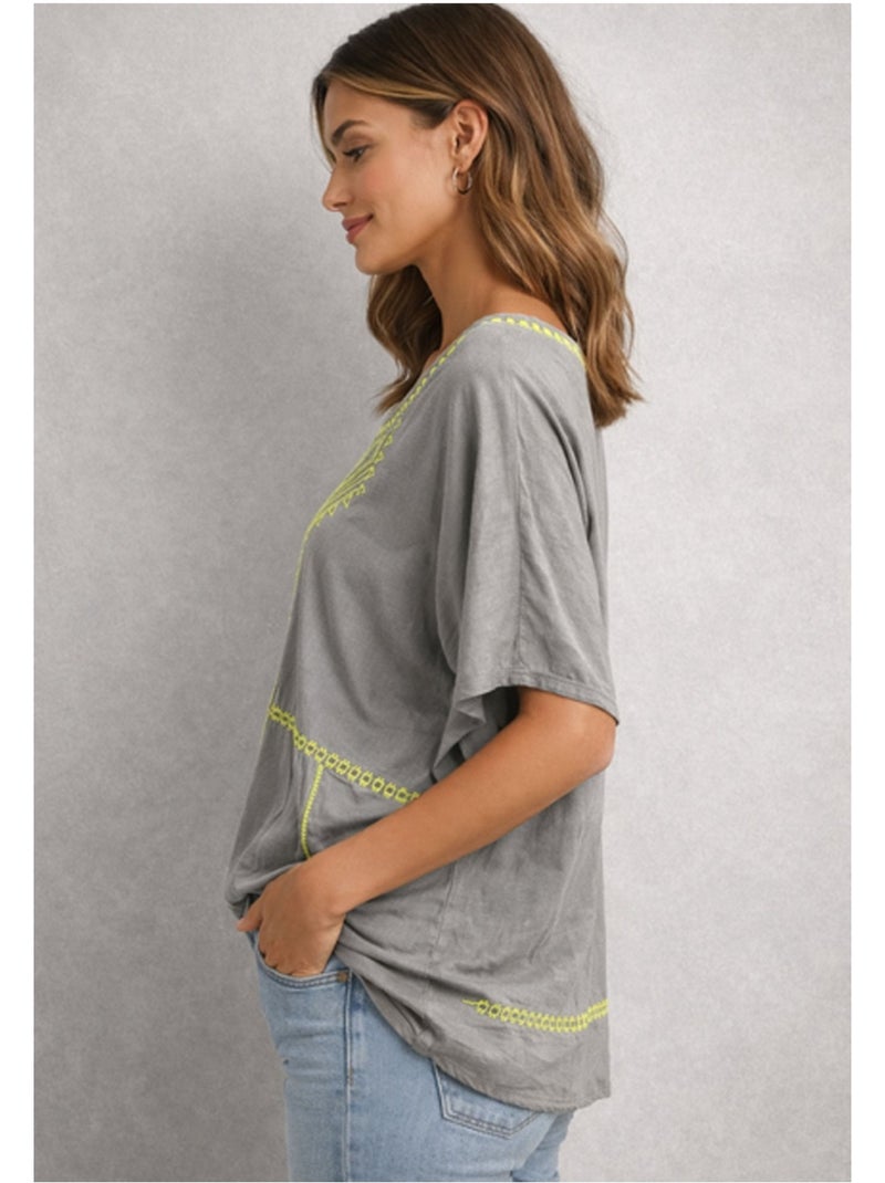 Top Kebello Gris - Kiabi