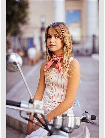 Top LAIFGI en jeans 'Le Temps Des Cerises'