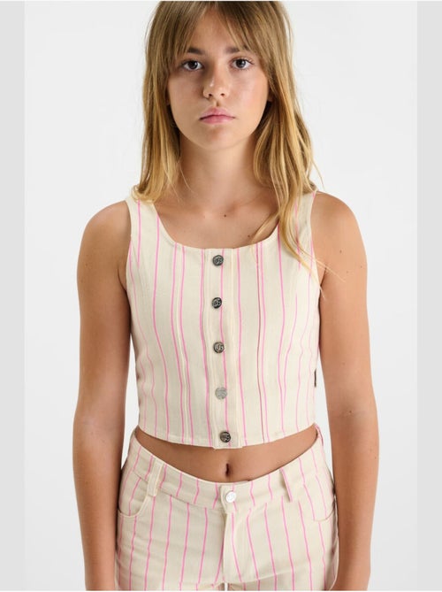 Top LAIFGI en jeans 'Le Temps Des Cerises' - Kiabi
