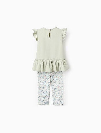 Top + Legging Côtelé Floral
