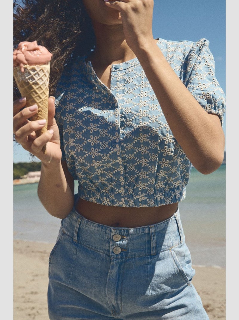 Top LOICIAGI 'Le Temps Des Cerises' Bleu - Kiabi