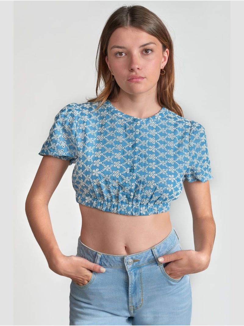 Top LOICIAGI 'Le Temps Des Cerises' Bleu - Kiabi