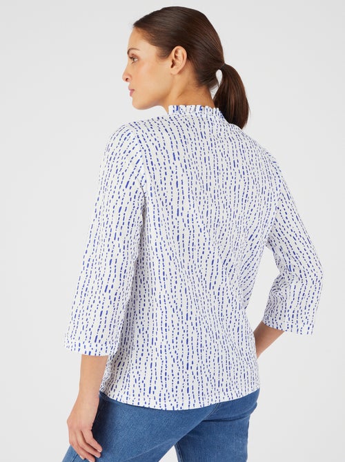Top maille reliéfée imprimée - Damart - Kiabi